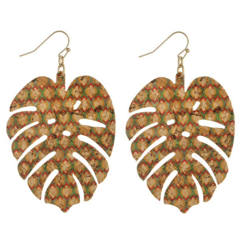 Cork Leaf Earrings