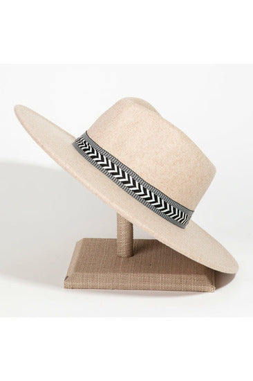 Chevron Strap Fedora Hat
