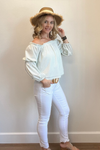 Betty OTS Balloon Sleeve Top