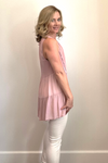 Ruffled Gauze Mix Tank