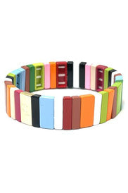 Large Rainbow Tile Bracelet