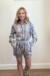 Multi Stripe Satin Romper