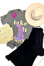 Take It Easy Leopard Graphic Tee