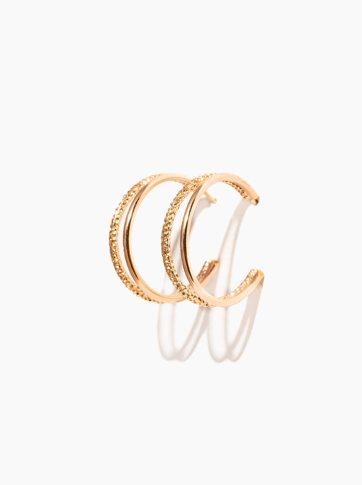 Able Sparkle Double Hoop Earrings