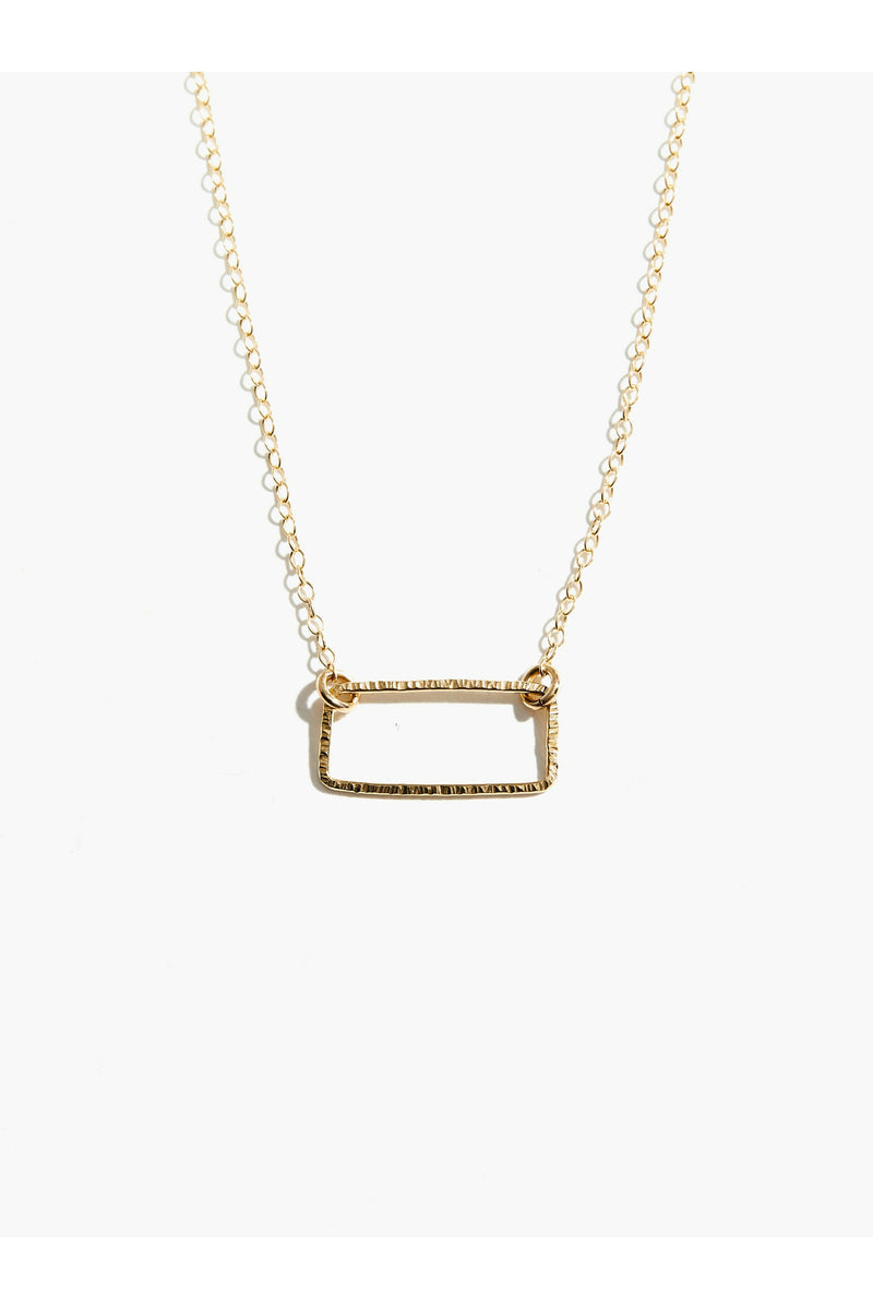 Rectangle Floating Shape Necklace