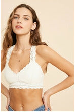 Scalloped Racerback Padded Lace Bralette