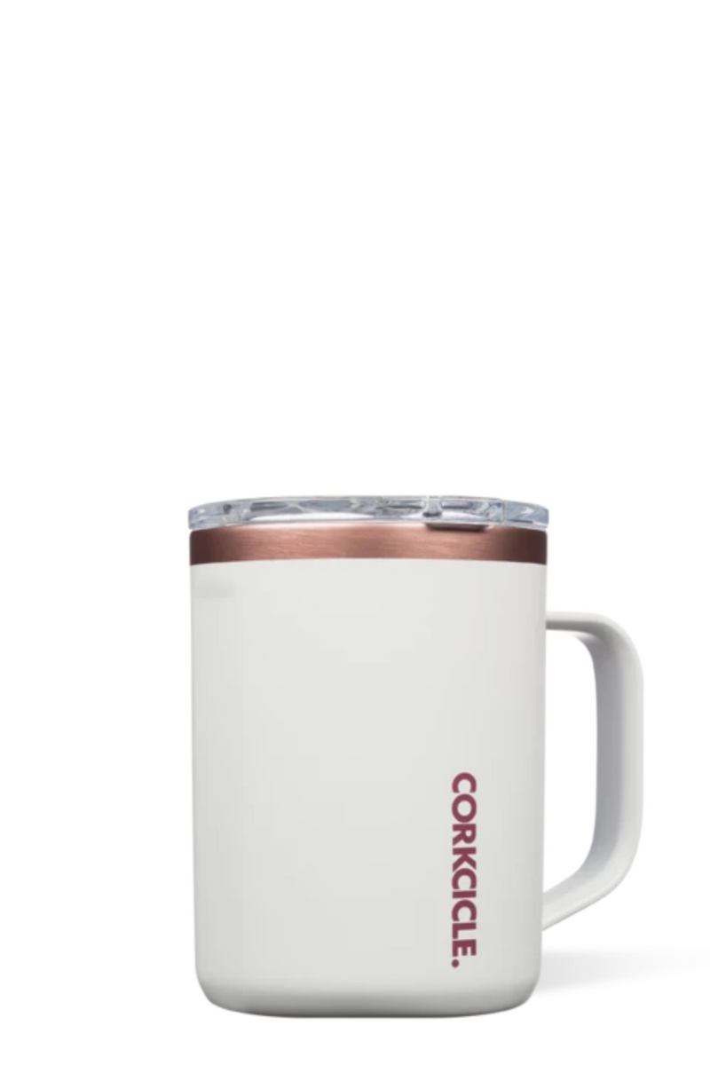 Corkcicle 16 oz Mug White Rose