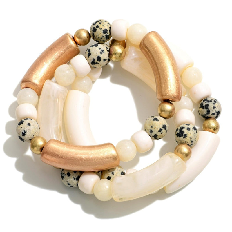 Acrylic Tube Bracelet Set